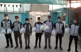 توزیع ماسک رایگان توسط گروه پسران و دختران بهشت در اندیمشک